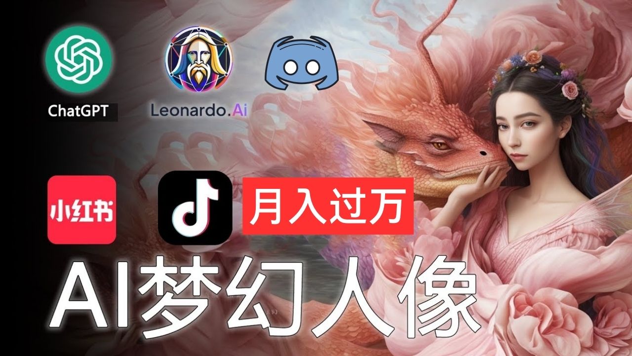 （11575期）AI摄影梦幻人像：零基础也能月入过万的秘密-网创项目