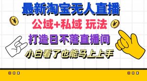 (11586期)最新淘宝无人直播 公域+私域玩法打造真正的日不落直播间 小白看了也能…-网创项目