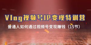 （11654期）Vlog 视频号IP变现特训营，普通人如何通过视频号变现赚钱（15节）-网创项目