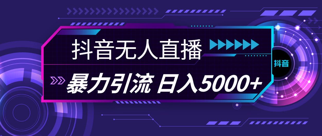 （11709期）抖音无人直播，暴利引流，日入5000+-网创项目