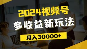 （11905期）2024视频号多收益新玩法，每天5分钟，月入3w+，新手小白都能简单上手-网创项目