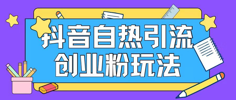 抖音引流创业粉自热玩法日引200+精准粉-网创项目