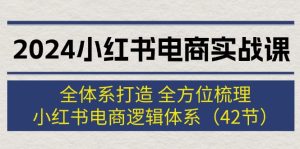 (12003期)2024小红书电商实战课:全体系打造 全方位梳理 小红书电商逻辑体系 (42节)-网创项目