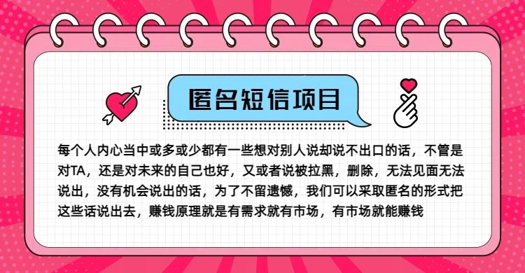 冷门小众赚钱项目，匿名短信，玩转信息差，月入五位数【揭秘】-网创项目