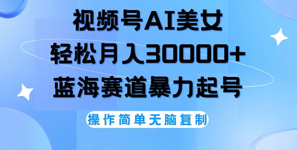 （12125期）视频号AI美女跳舞，轻松月入30000+，蓝海赛道，流量池巨大，起号猛，无…-网创项目