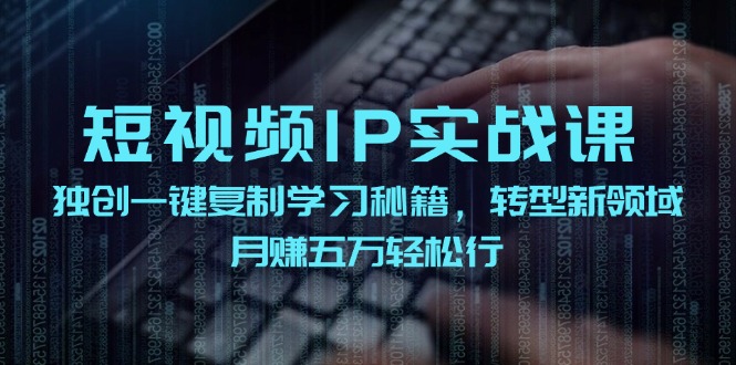 （12193期）短视频 IP实战课，独创一键复制学习秘籍，转战新领域，月赚五万轻松行-网创项目