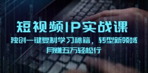 短视频IP实战课,独创一键复制学习秘籍,转战新领域,月赚五万轻松行-网创项目