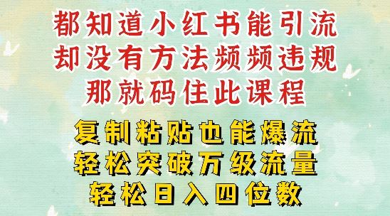小红书靠复制粘贴一周突破万级流量池干货，以减肥为例，每天稳定引流变现四位数【揭秘】-网创项目
