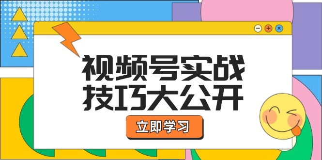 视频号实战技巧大公开：选题拍摄、运营推广、直播带货一站式学习-网创项目
