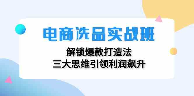 电商选品实战班：解锁爆款打造法，三大思维引领利润飙升-网创项目