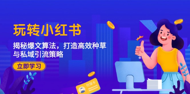 玩转小红书：揭秘爆文算法，打造高效种草与私域引流策略-网创项目