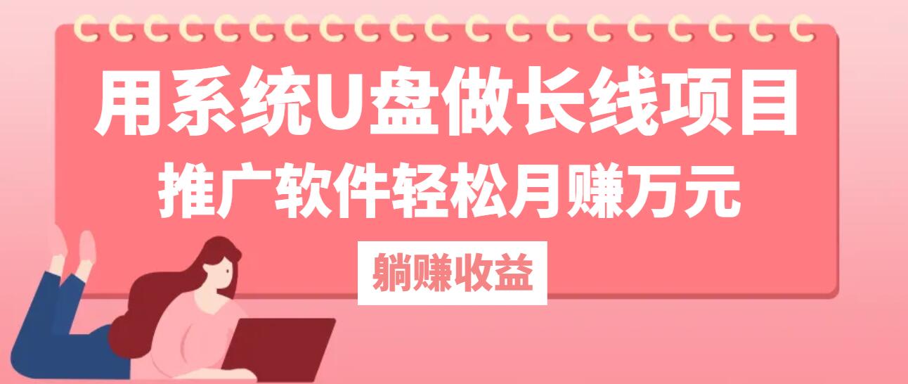 用系统U盘做长线项目，推广软件轻松月赚万元(附制作教程+软件-网创项目
