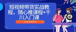 短视频带货实战教程，随心推课程+千川入门课-网创项目