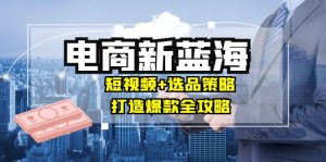 商家必看电商新蓝海：短视频+选品策略，打造爆款全攻略，月入10w+-网创项目