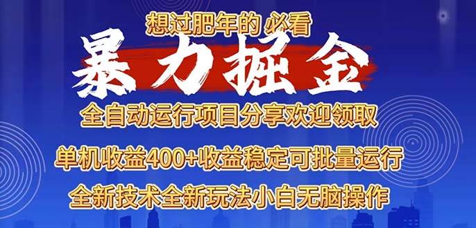 （13675期）2025暴力掘金项目，想过肥年必看！-网创项目