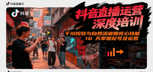 抖音直播运营深度培训，千川投放与自然流核心技能，10天掌握起号及运营(6-7月新课)-网创项目