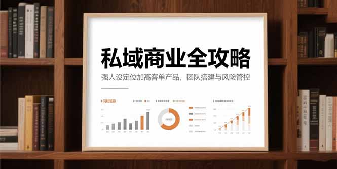 私域商业全攻略，强人设定位加高客单产品，团队搭建与风险管控-网创项目