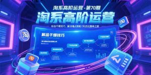 淘系高阶运营-第70期，标品干爆技巧，解决难点策略，大佬操盘方法-网创项目