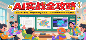 AI实战全攻略，包含GPT系列、Midjourney全流程、Stable Diffusion深度教学-网创项目