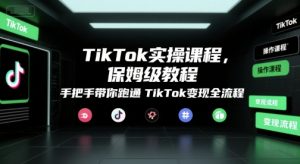 TikTok实操课程，保姆级教程，手把手带你跑通TikTok变现全流程-网创项目