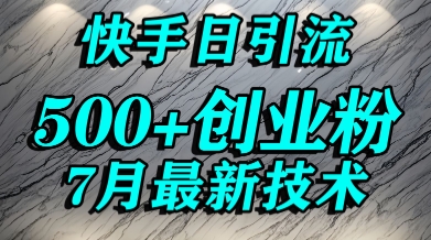 创业粉怎么打？快手精准引流创业粉，宝妈群体日进500+精准流量-网创项目