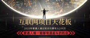 2025“互联网项目天花板”:不做韭菜,做镰刀!“月入 10W+ 普通人弯道…-网创项目