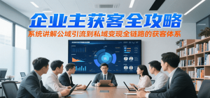 企业主获客全攻略,系统讲解公域引流到私域变现全链路的获客体系-网创项目