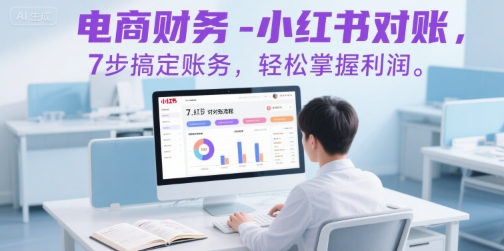 电商财务-小红书对账，7步搞定账务，轻松掌握利润-网创项目