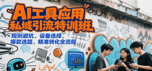 AI工具应用私域引流特训班，规则避坑、设备选择、爆款选题、精准转化全流程-网创项目
