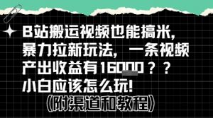 b站掘金计划?搬运视频也能挣拉新的收益,小白应该怎么玩!-网创项目