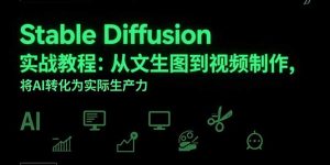 Stable Diffusion实战教程:从文生图到视频制作,将AI转化为实际生产力-网创项目