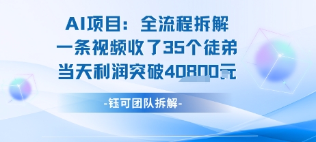 AI收徒变现闭环：一条视频收35人，日入1k+(附完整SOP)-网创项目