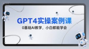 GPT4实操案例课，0基础AI教学，小白都能学会-网创项目
