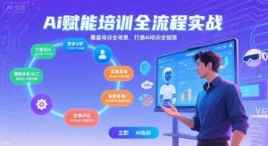 AI赋能培训全流程实站，覆盖培训全场景，打通 Al培训全链路-网创项目