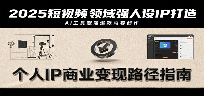 2025短视频领域强人设IP打造，结合爆款案例与AI工具应用，从个人出镜到商业成交转化-网创项目