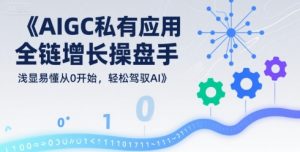 AIGC私有化应用全链增长操盘手，浅显易懂从0开始，轻松驾驭AI-网创项目