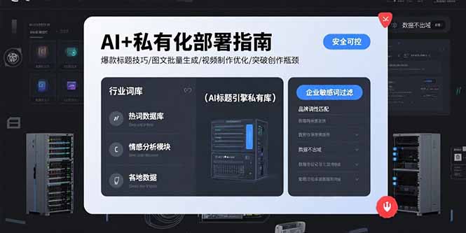 AI+私有化部署指南 爆款标题技巧/图文批量生成/视频制作优化/突破创作瓶颈-网创项目