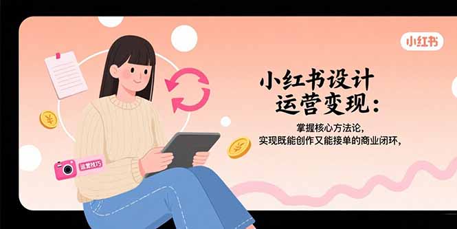 小红书设计运营变现：掌握核心方法论，实现既能创作又能接单的商业闭环-网创项目
