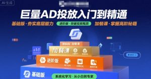 巨量AD投放入门到精通，基础版+进阶版+加餐课-网创项目