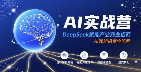 AI实战营：DeepSeek赋能产业商业招商，AI赋能招商全流程-网创项目