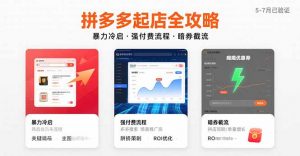 拼多多起店全攻略，暴力冷启，强付费流程，暗券截流，5-7月已验证的方法-网创项目