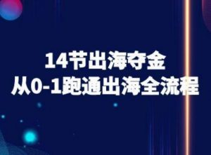 14节出海夺金从0-1跑通出海全流程-跨境电商教程-网创项目