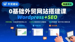 WordPress外贸建站+SEO优化课程,手把手教你从0到1搭建可获得询盘的外贸网站-网创项目
