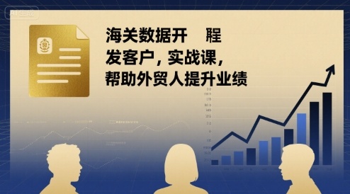 海关数据开发客户实战课，帮助外贸人提升业绩-网创项目