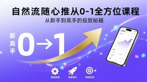 自然流随心推从0-1全方位课程,从新手到高手的投放秘籍-网创项目