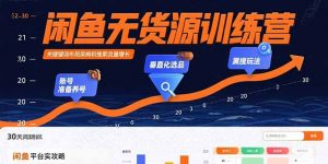 闲鱼无货源训练营:账号准备养号/垂直化选品/黑搜玩法,0基础30天盈利指南-网创项目