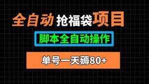 全自动抢福袋项目，单号一天80+脚本全自动操作-网创项目