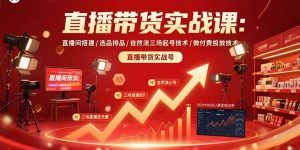 直播带货实战课：直播间搭建/选品排品/自然流三场起号技术/微付费投放技术-网创项目