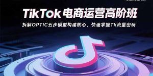 TikTok电商运营高阶班：拆解OPTIC五步模型构建核心，快速掌握Tk流量密码-网创项目