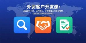 外贸客户开发课：涵盖客户开发、谈判技巧、订单管理三大核心模块-网创项目